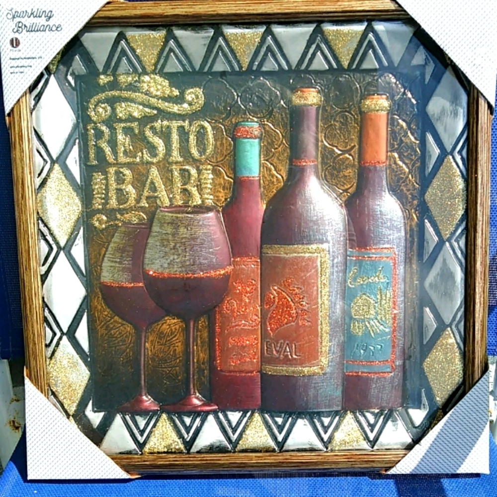 14×14" 3D Wine Art